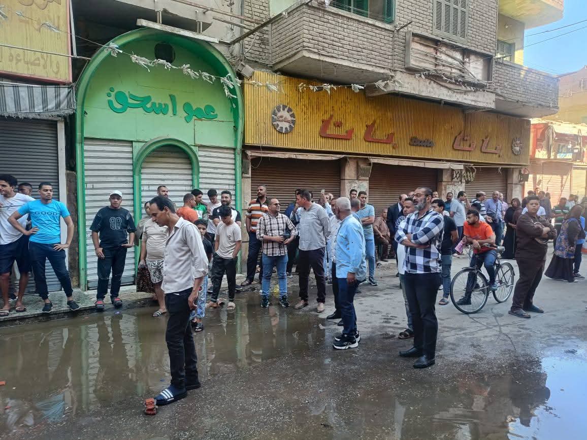 حريق في محل تجاري بالمنيا